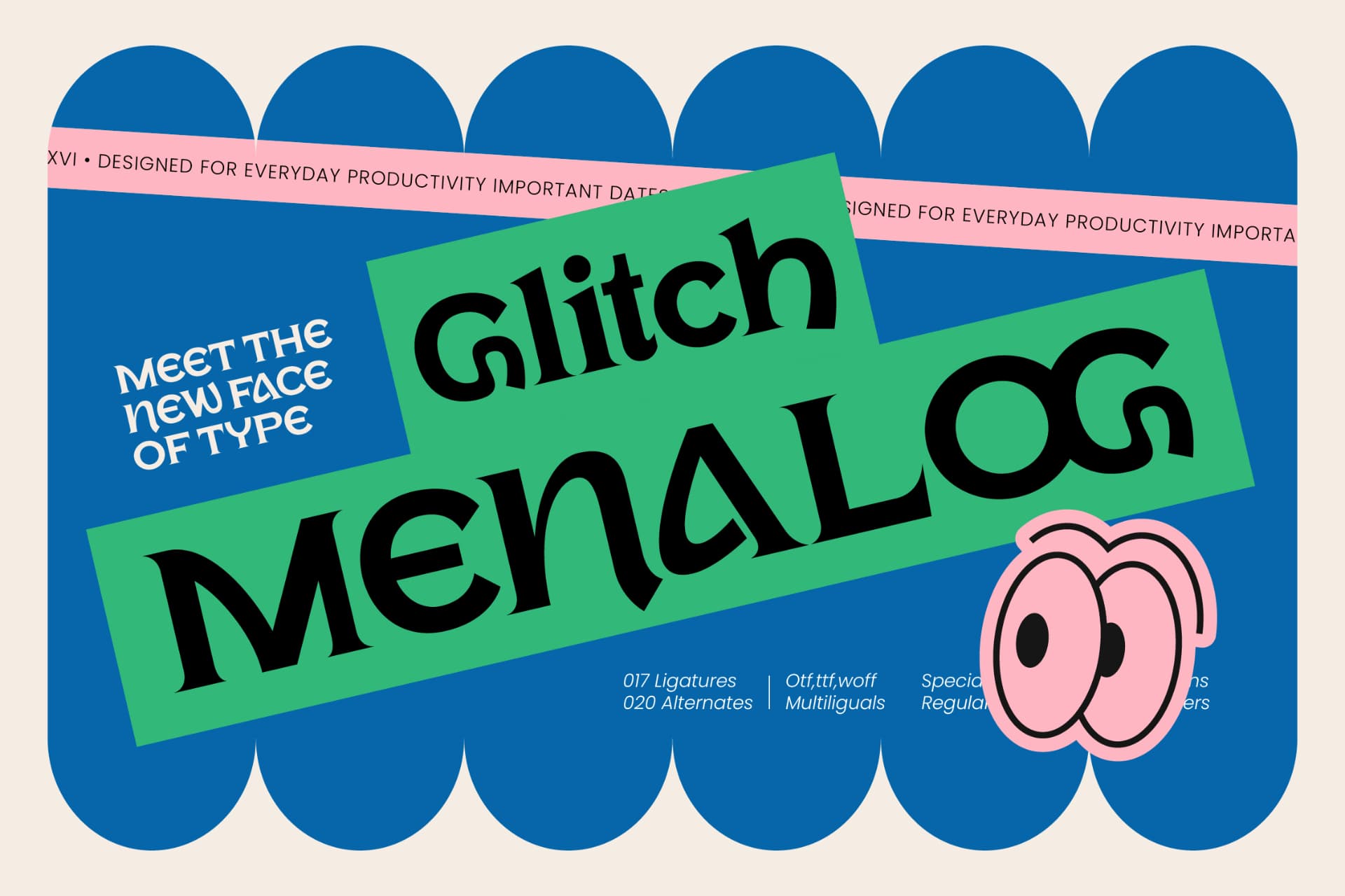 Preview 1 for Glitch Menalog - Display Serif