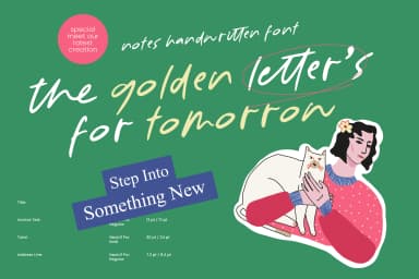 Golden Tomorrow - Notes Handwritten Font