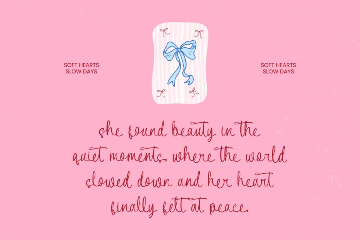Sweet Fruity - Aesthetic Handwritten font preview 3