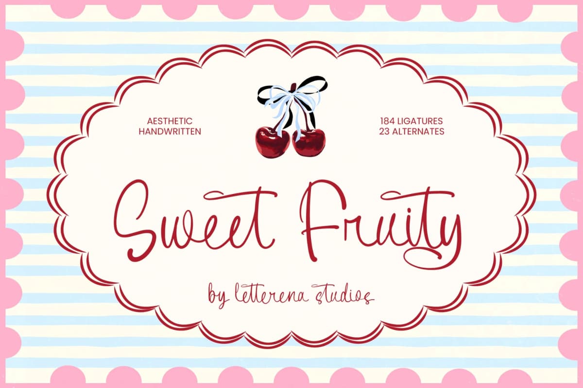 Preview of Sweet Fruity - Aesthetic Handwritten font