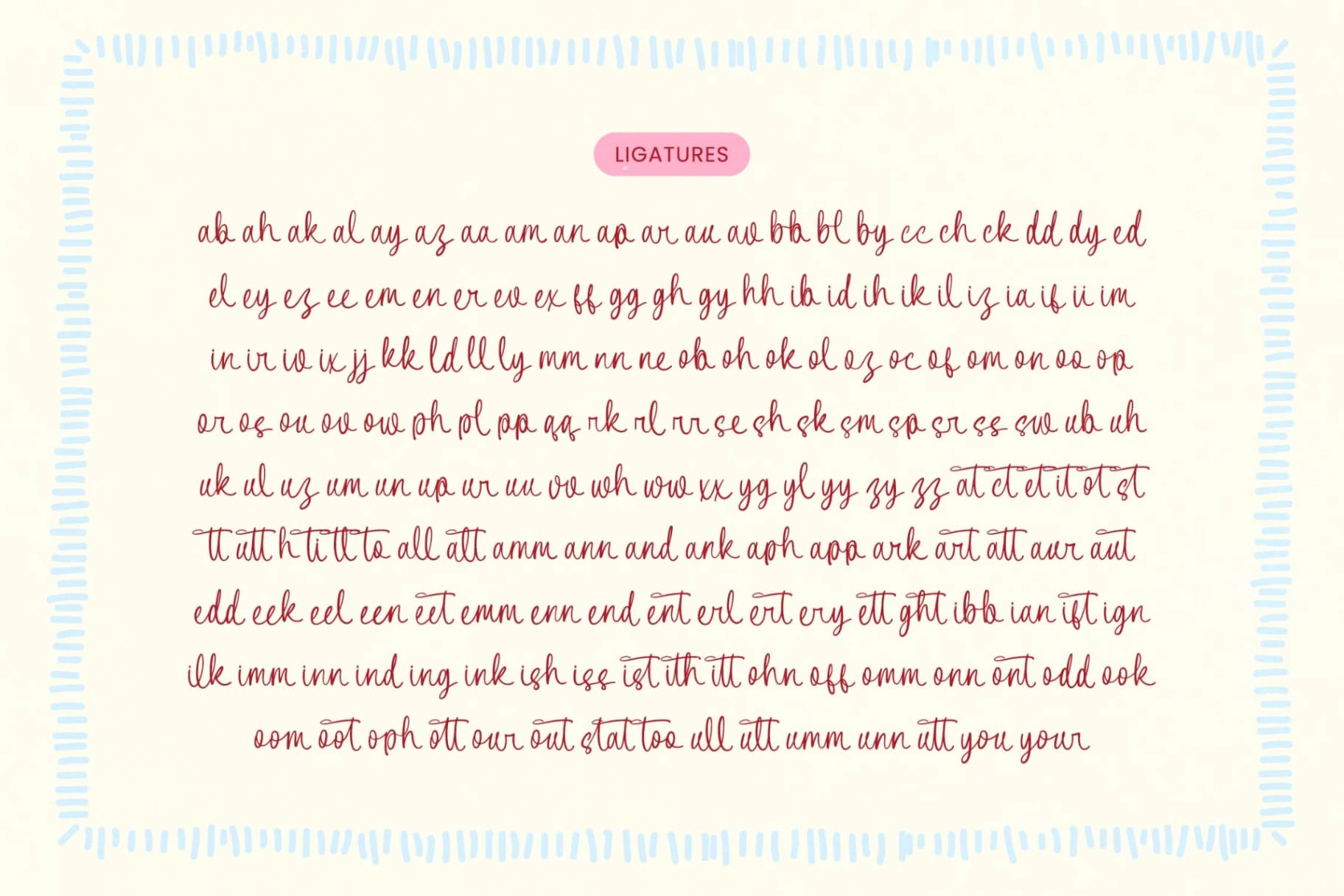Preview 8 for Sweet Fruity - Aesthetic Handwritten
