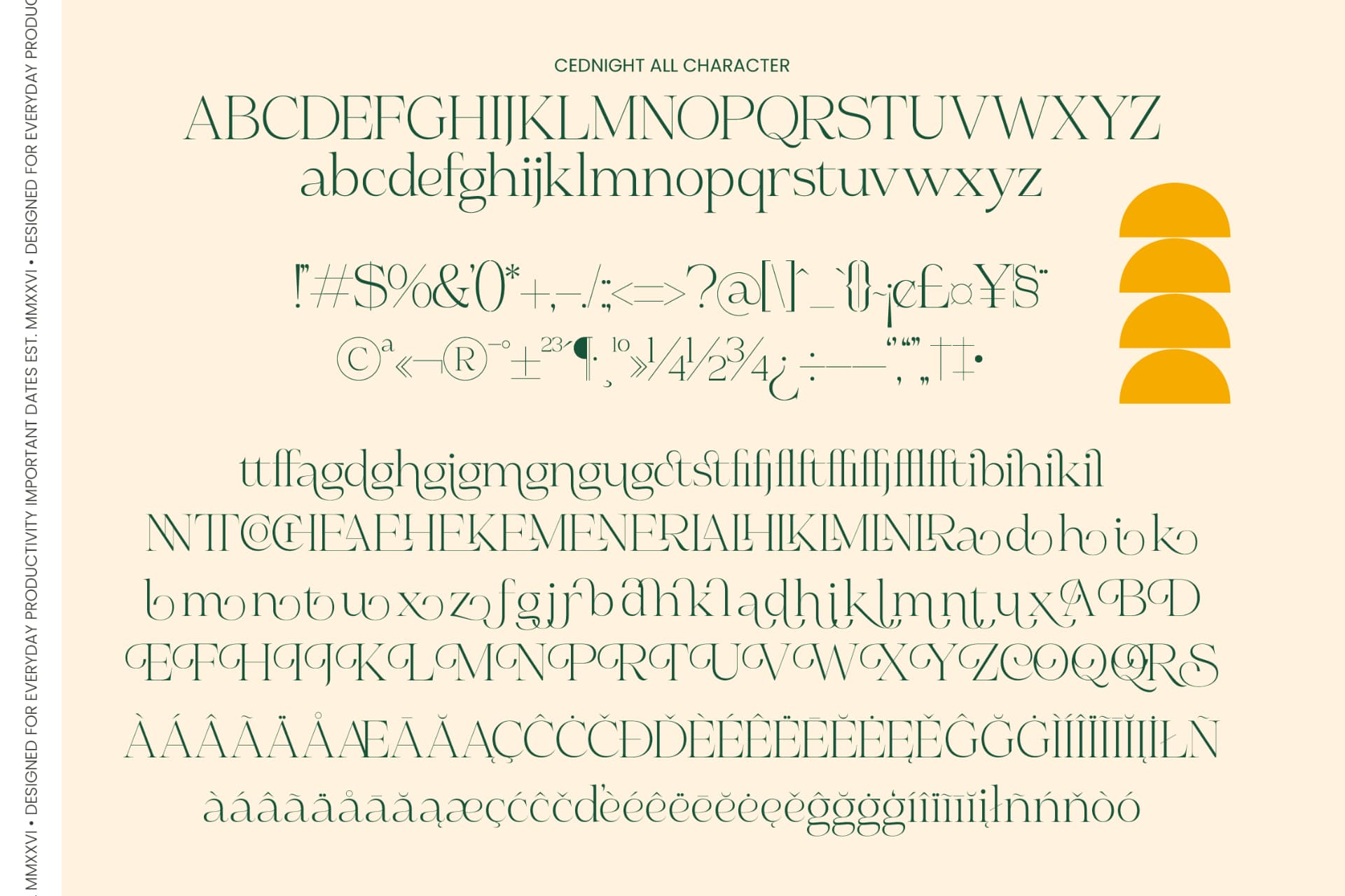 Preview 10 for Cednight - High-Contrast Modern Serif