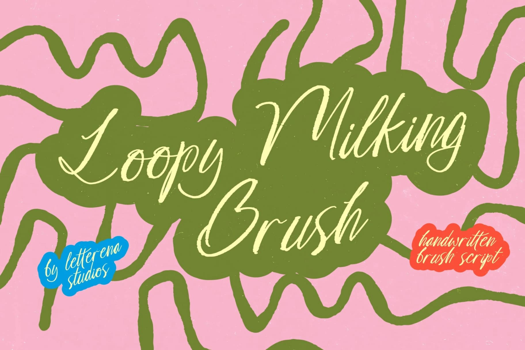 Preview of Loopy Milking Brush - Handwritten Brush Script font