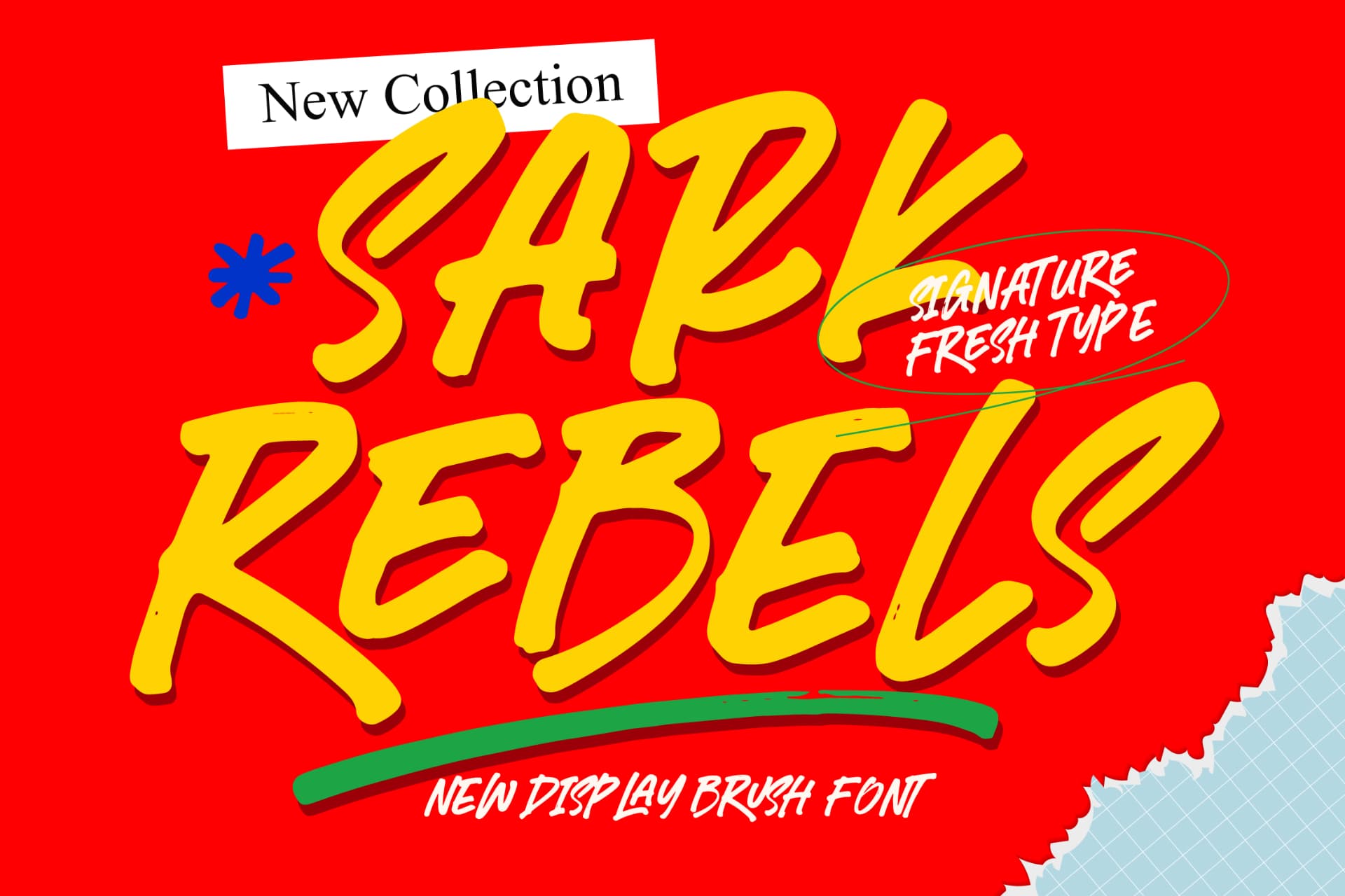 Preview of Sark Rebels - Display Brush Font font