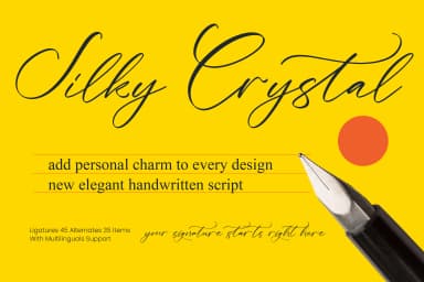 Silky Crystal - Elegant Handwritten Script