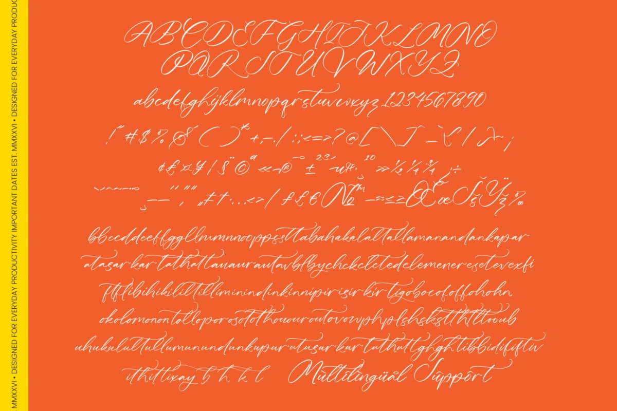 Silky Crystal - Elegant Handwritten Script font preview 10