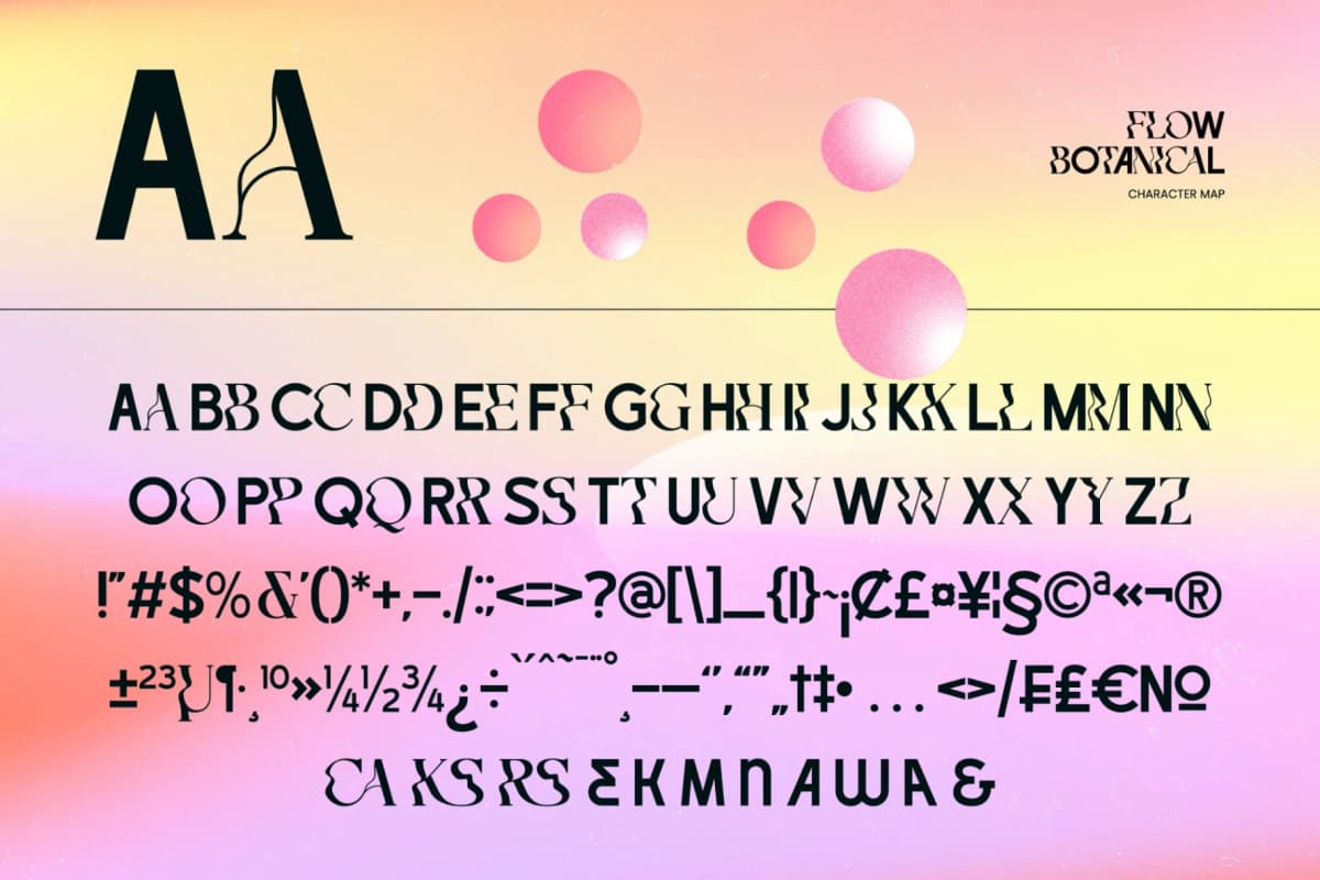 Preview 6 for Flow Botanical - Wavy Sans & Serif Duo