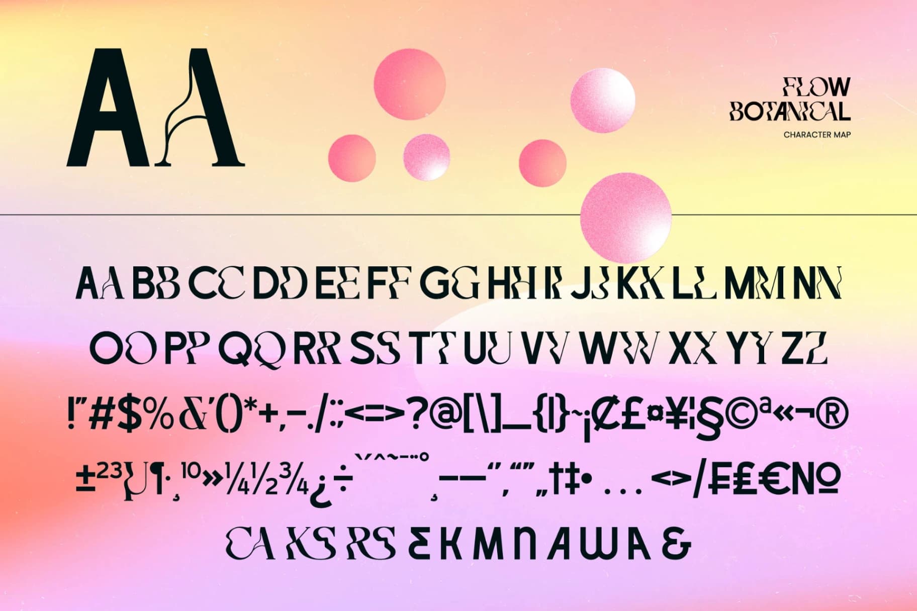 Preview 6 for Flow Botanical - Wavy Sans & Serif Duo