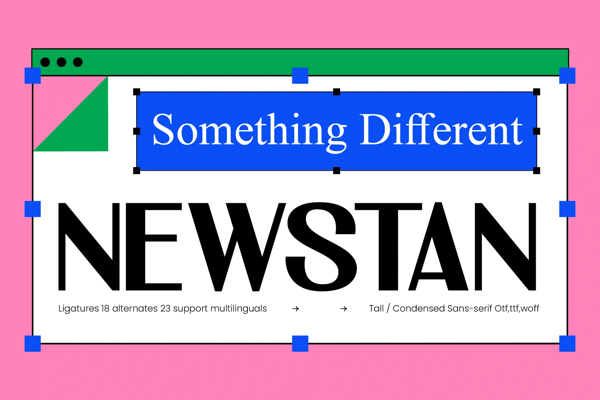 Preview of Newstan – Tall Condensed Sans Serif font