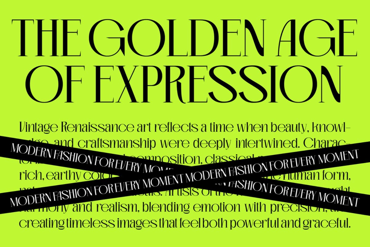 Preview 6 for Vekotail – Modern Display Serif