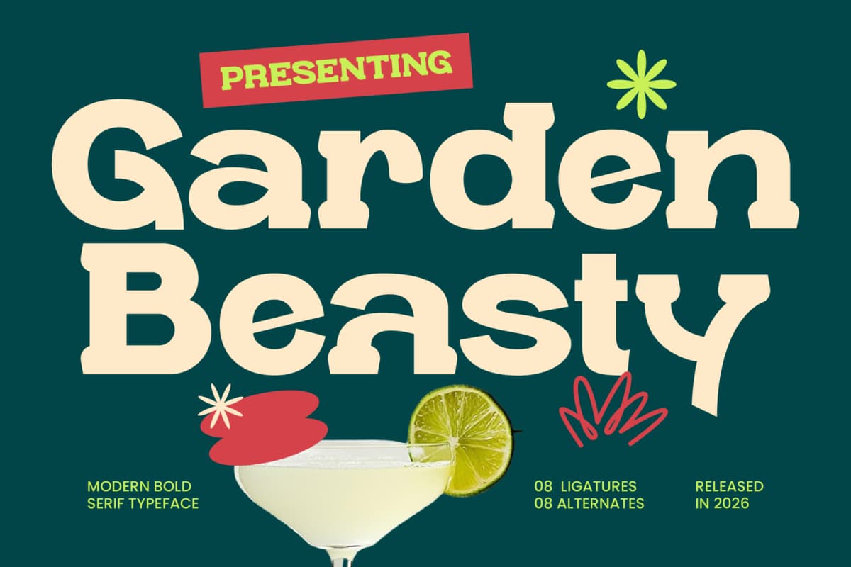 Garden Beasty – Modern Bold Serif font preview