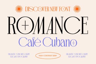 Romance Cubano – High-Contrast Serif