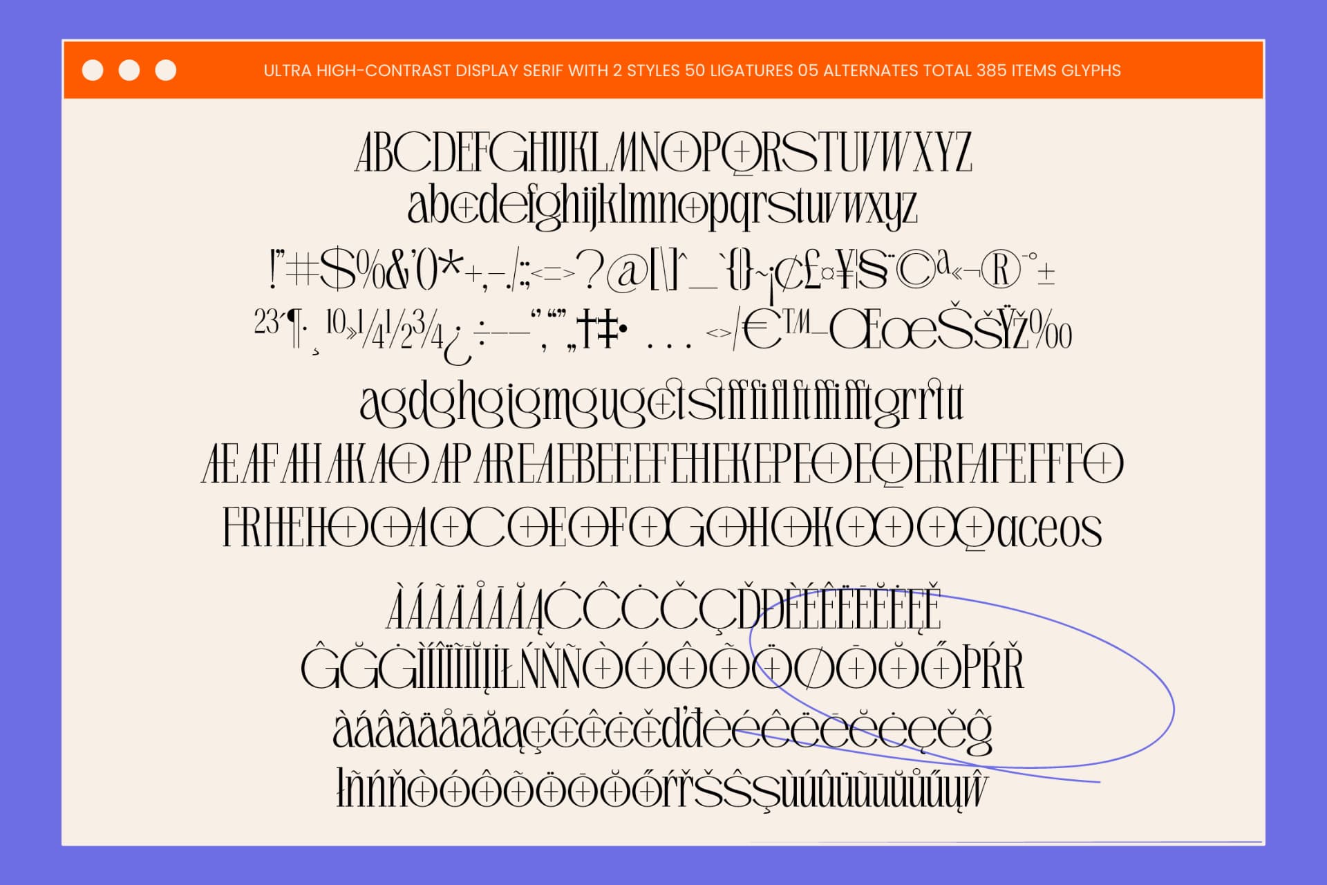 Preview 10 for Romance Cubano – High-Contrast Serif