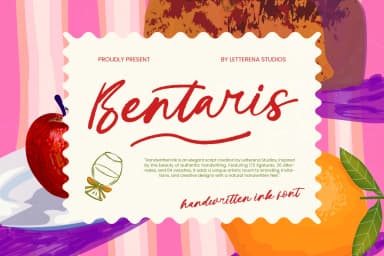 Bentaris - Handwritten Ink Font