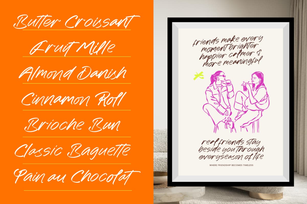 Preview 2 for Belle Aurelia - Modern Script Calligraphy