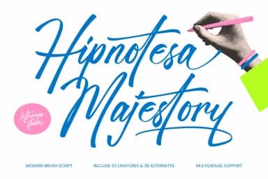 Hipnotesa Majestory - Modern Brush Script