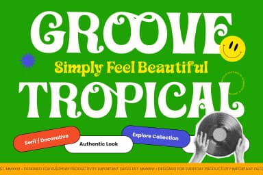 Groove Tropical – Retro Decorative Serif