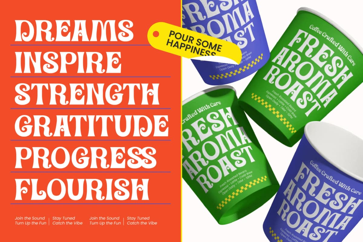 Preview 3 for Groove Tropical – Retro Decorative Serif