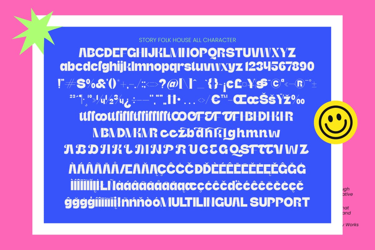Preview 10 for Story Folk House – Experimental Display Sans