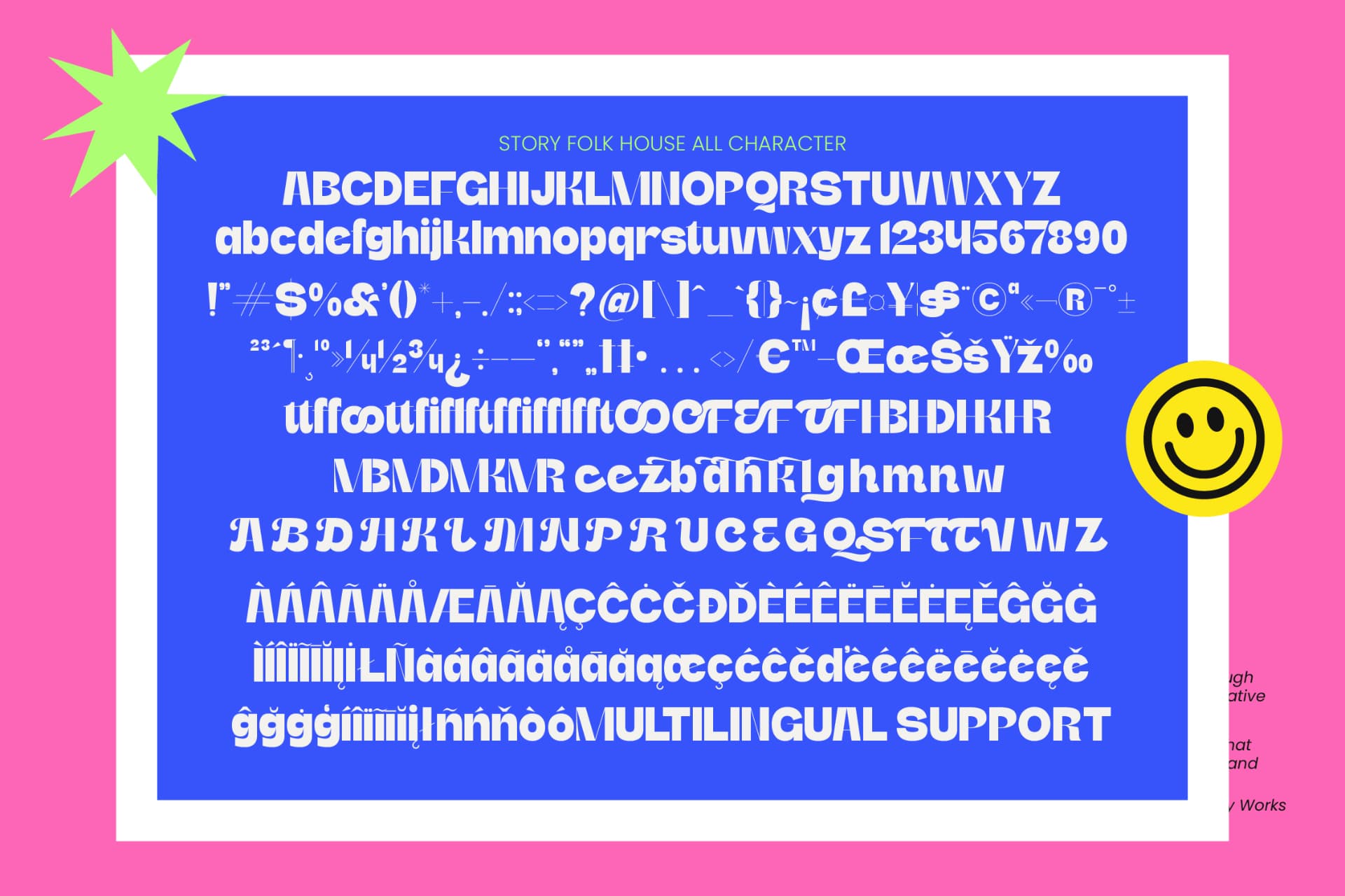 Preview 10 for Story Folk House – Experimental Display Sans