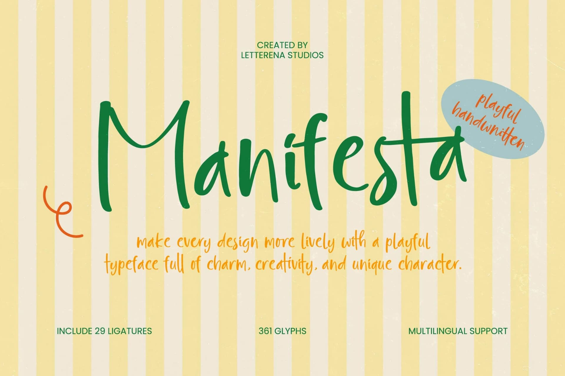 Preview of Manifesta - Playful Handwritten font