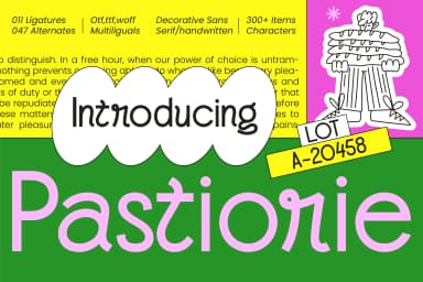 Pastiorie – Decorative Sans Serif
