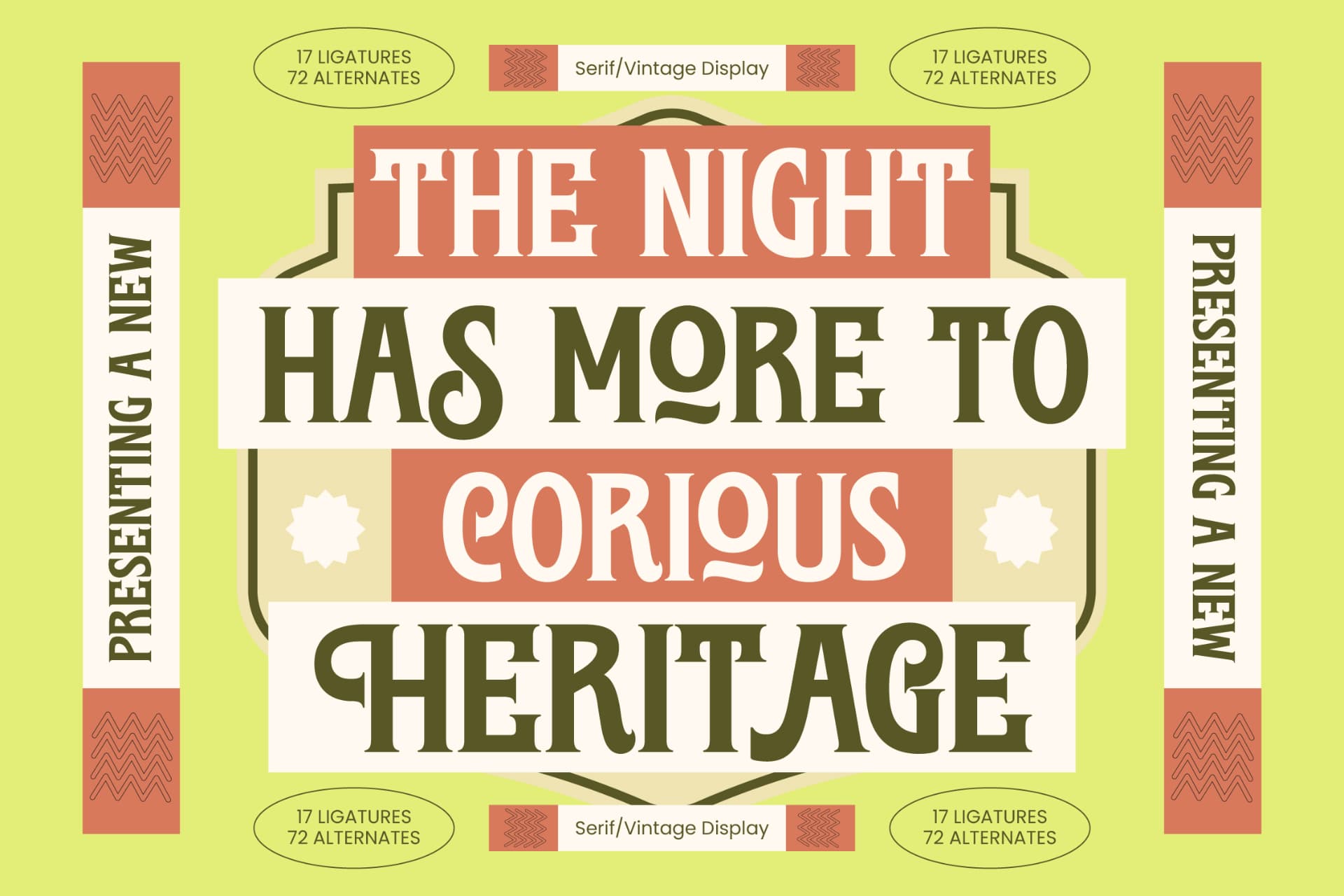 Preview 1 for Corious Heritage – Serif Vintage Display