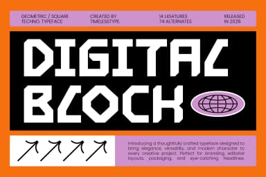 Digital Block – Geometric Techno Display