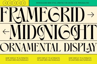 Framegrid Midnight – Serif Display