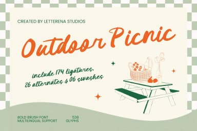 Outdoor Picnic - Bold Brush Font