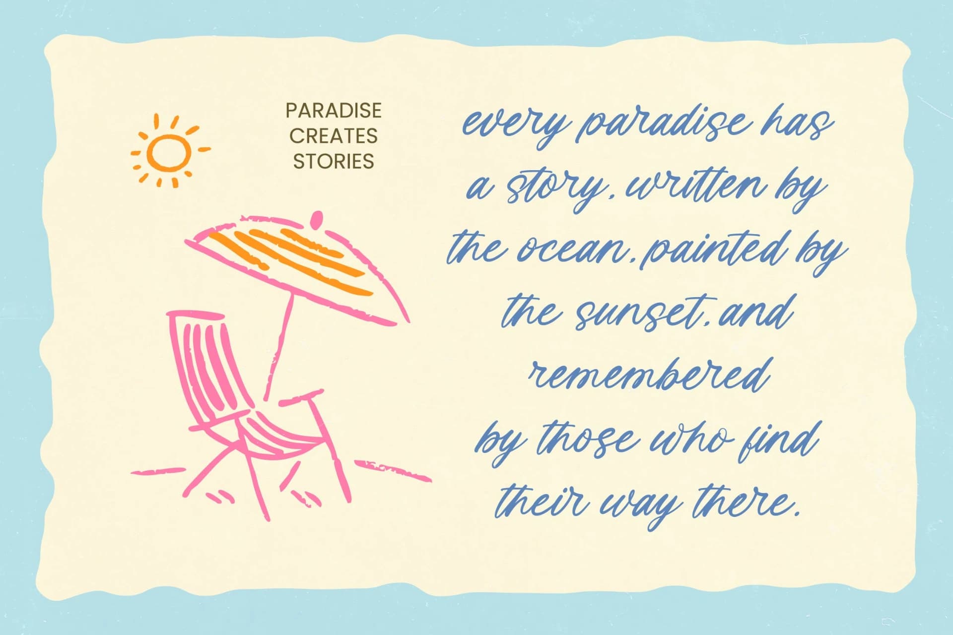 Preview 3 for Island Paradise - Aesthetic Handwritten