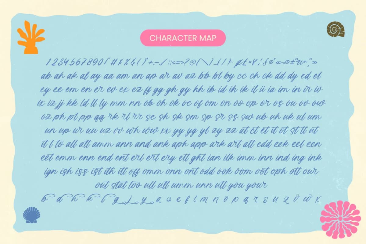 Preview 10 for Island Paradise - Aesthetic Handwritten