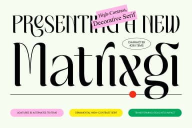 Matrixgi – High-Contrast Decorative Serif