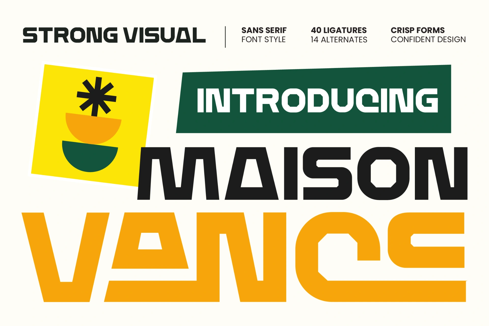 Preview 1 for Maison Vance – Display Sans Serif