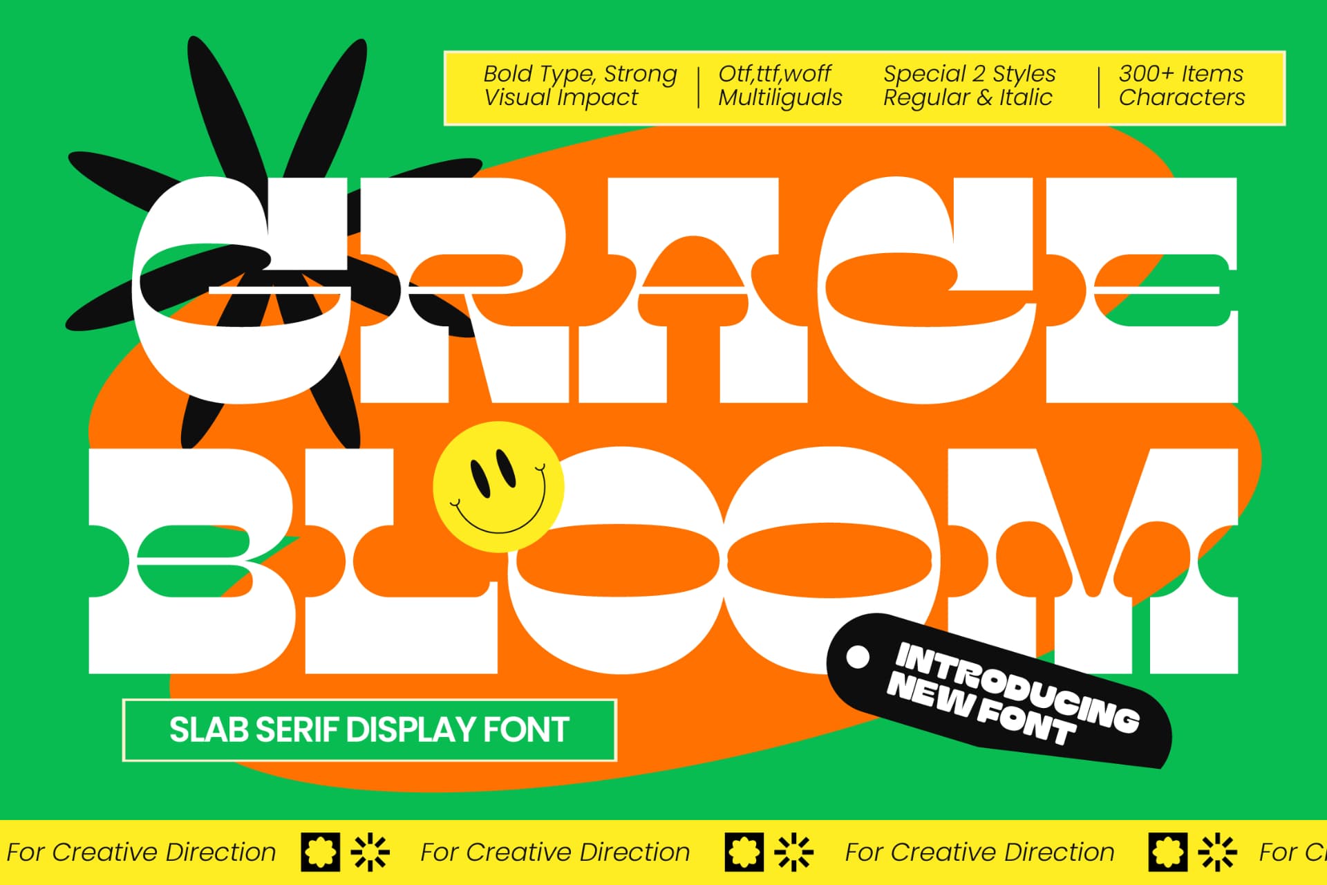 Preview of Grace Bloom – Slab Serif Display Font font
