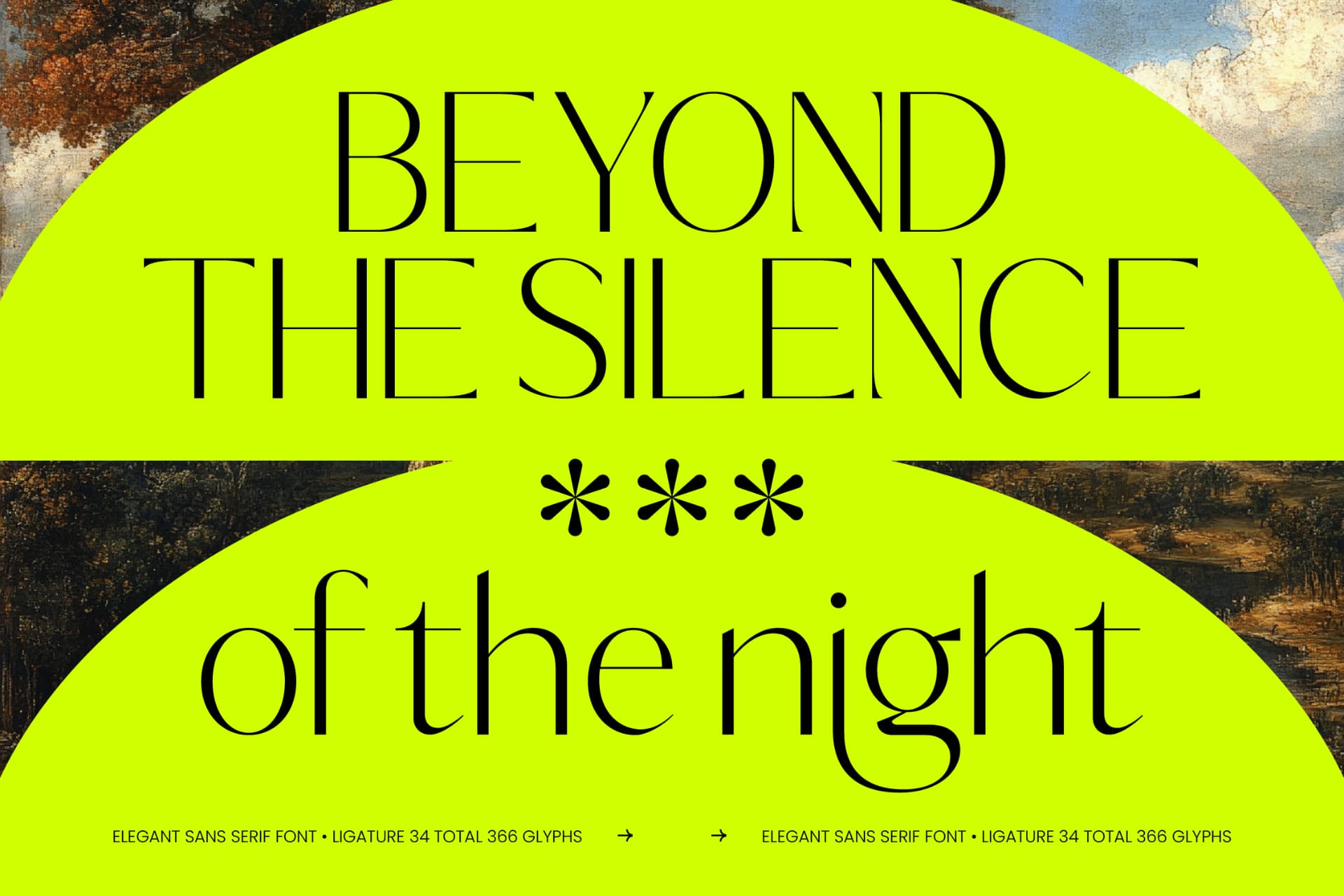 Preview 1 for Silence Night – Elegant Sans Serif Font