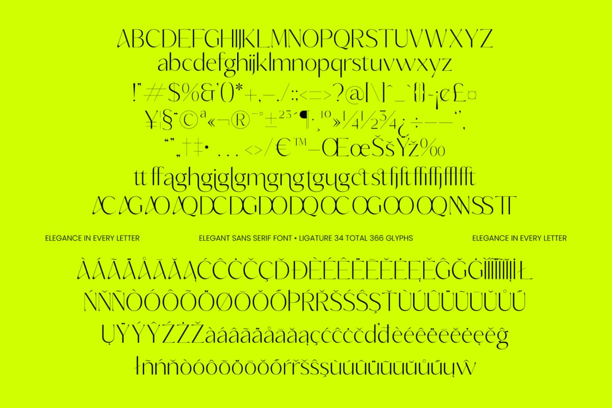 Preview 10 for Silence Night – Elegant Sans Serif Font