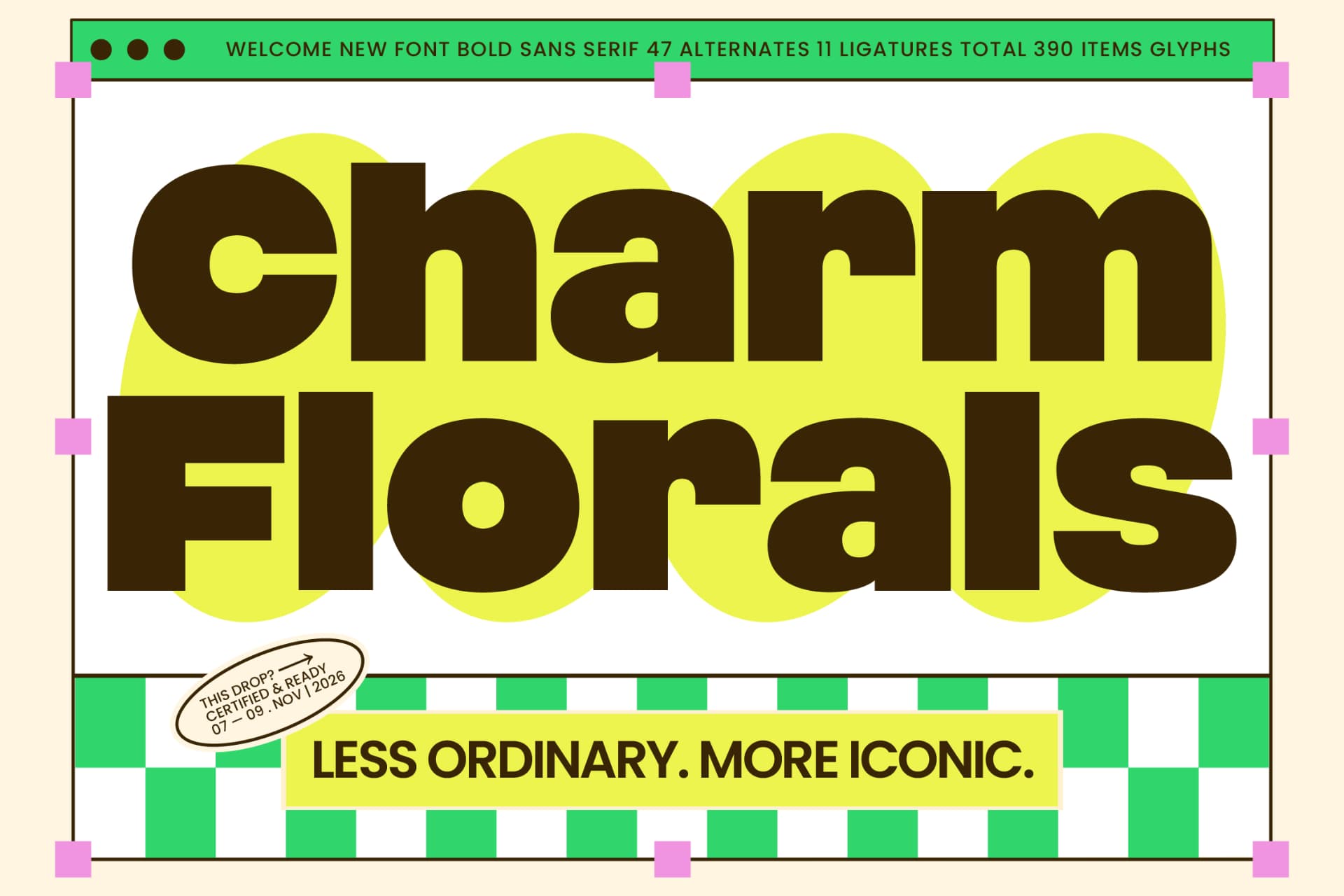 Preview of Charm Florals – Bold Sans Serif Font font
