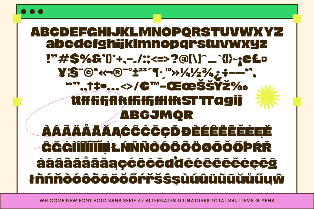 Preview 10 for Charm Florals – Bold Sans Serif Font