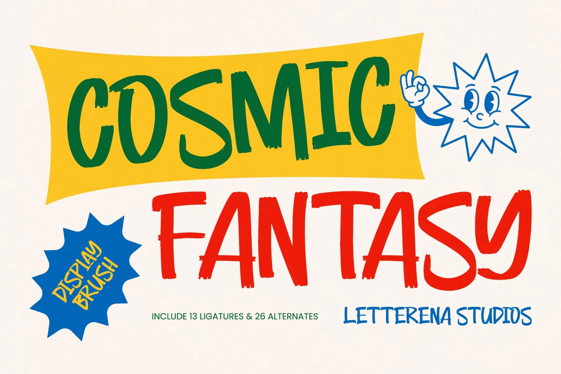 Preview of Cosmic Fantasy - Display Brush font