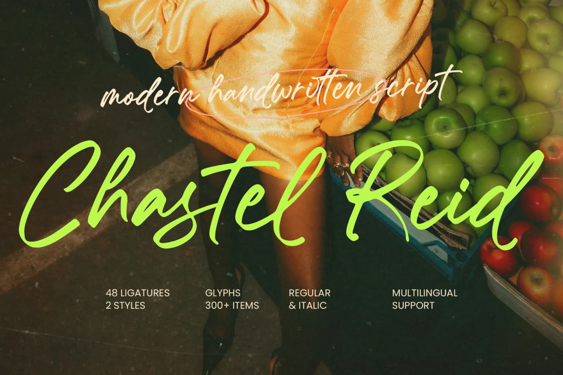 Preview of Chastel Reid - Modern Handwritten Script font