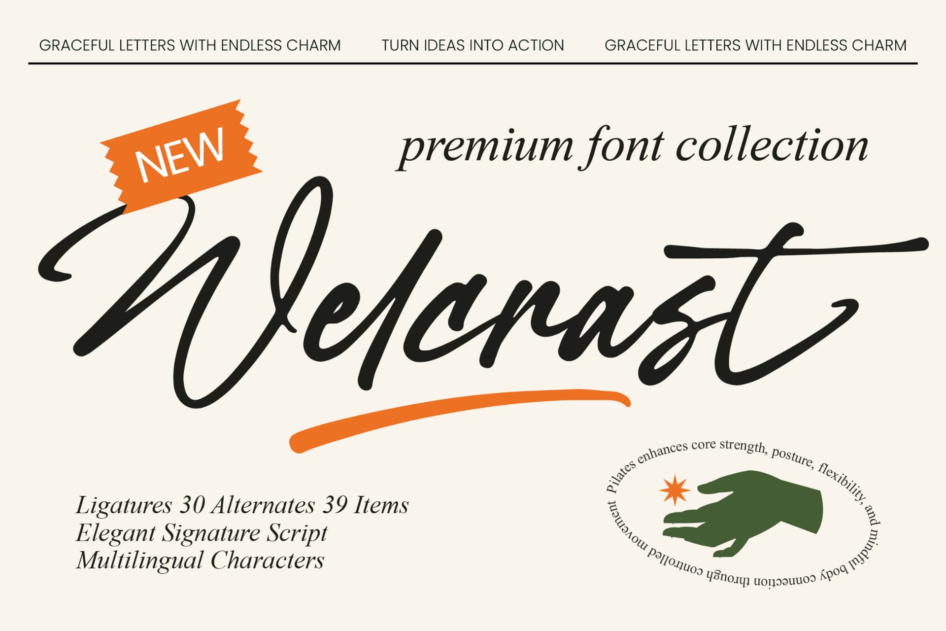 Preview of Welcrast - Elegant Signature Script font