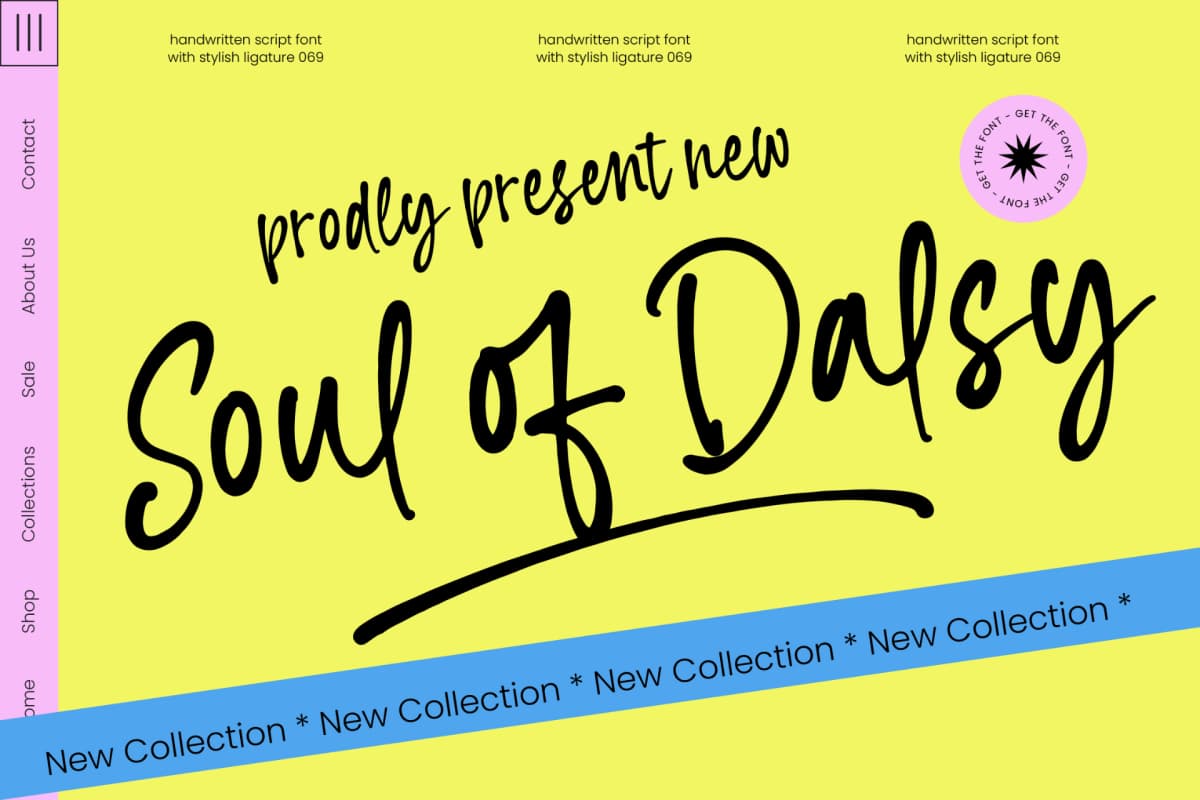 Preview of Soul Dalsy - Handwritten Script Font font