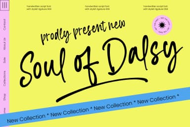 Soul Dalsy - Handwritten Script Font
