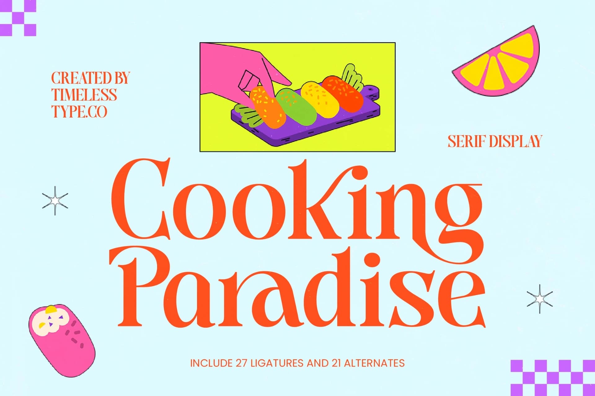 Preview of Cooking Paradise – Serif Display Font font