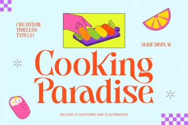 Cooking Paradise – Serif Display Font