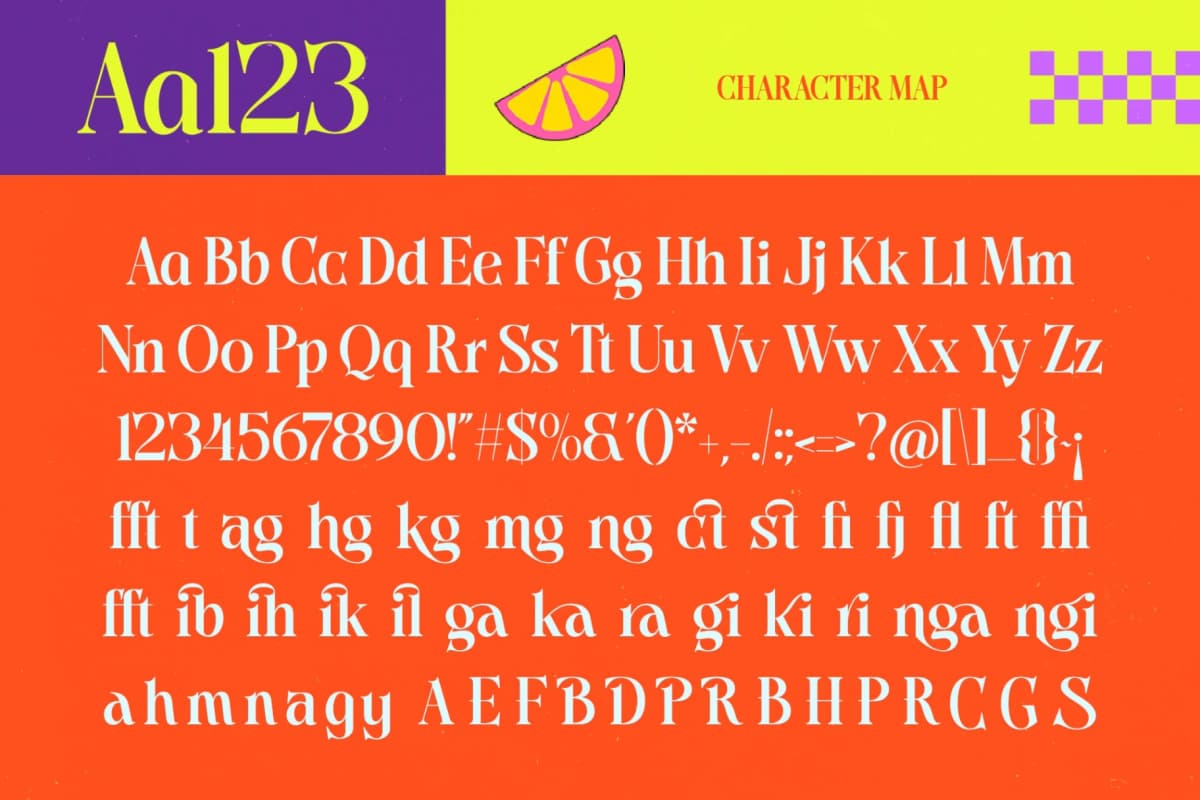Preview 8 for Cooking Paradise – Serif Display Font