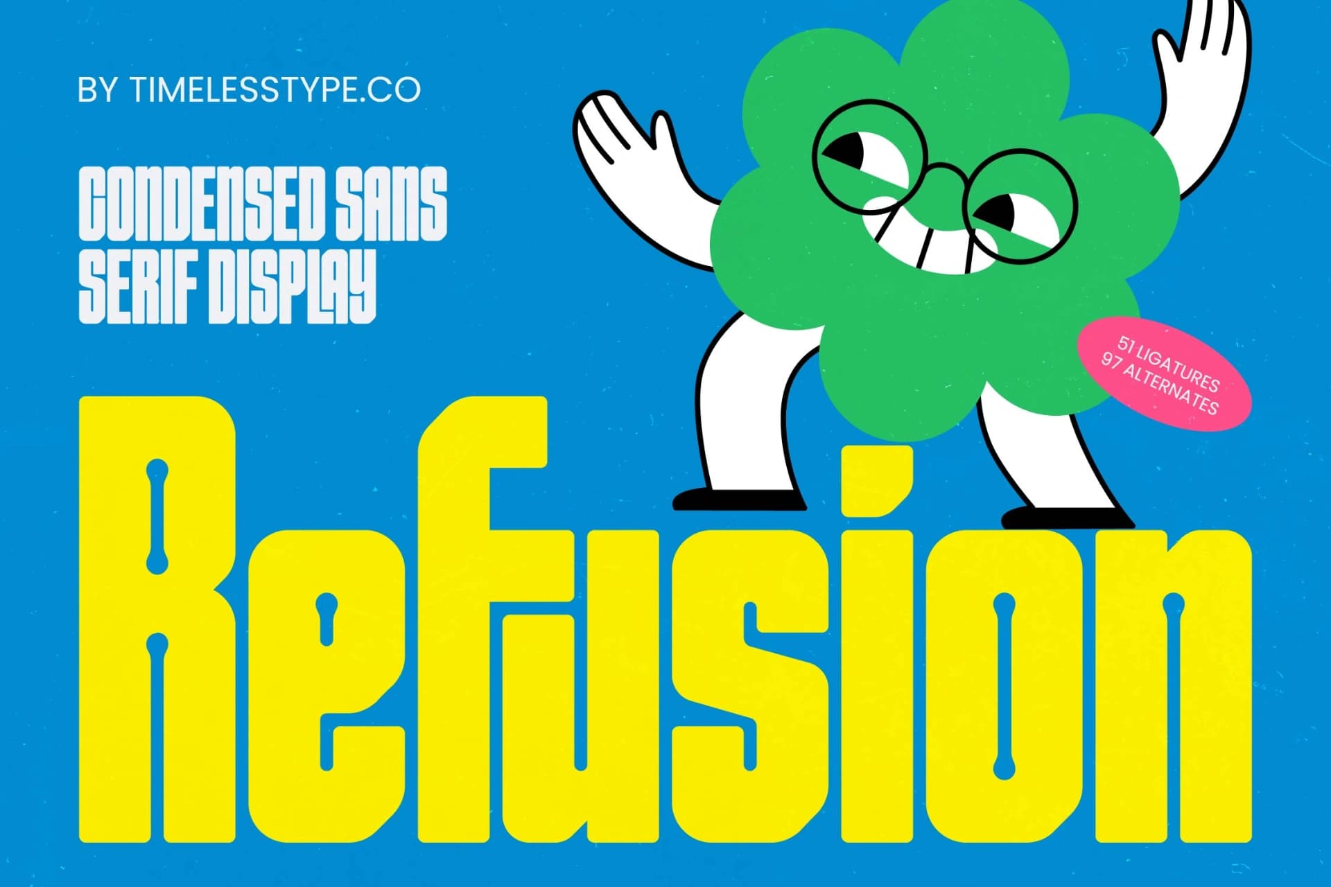 Preview of Refusion – Condensed Sans Serif Display font