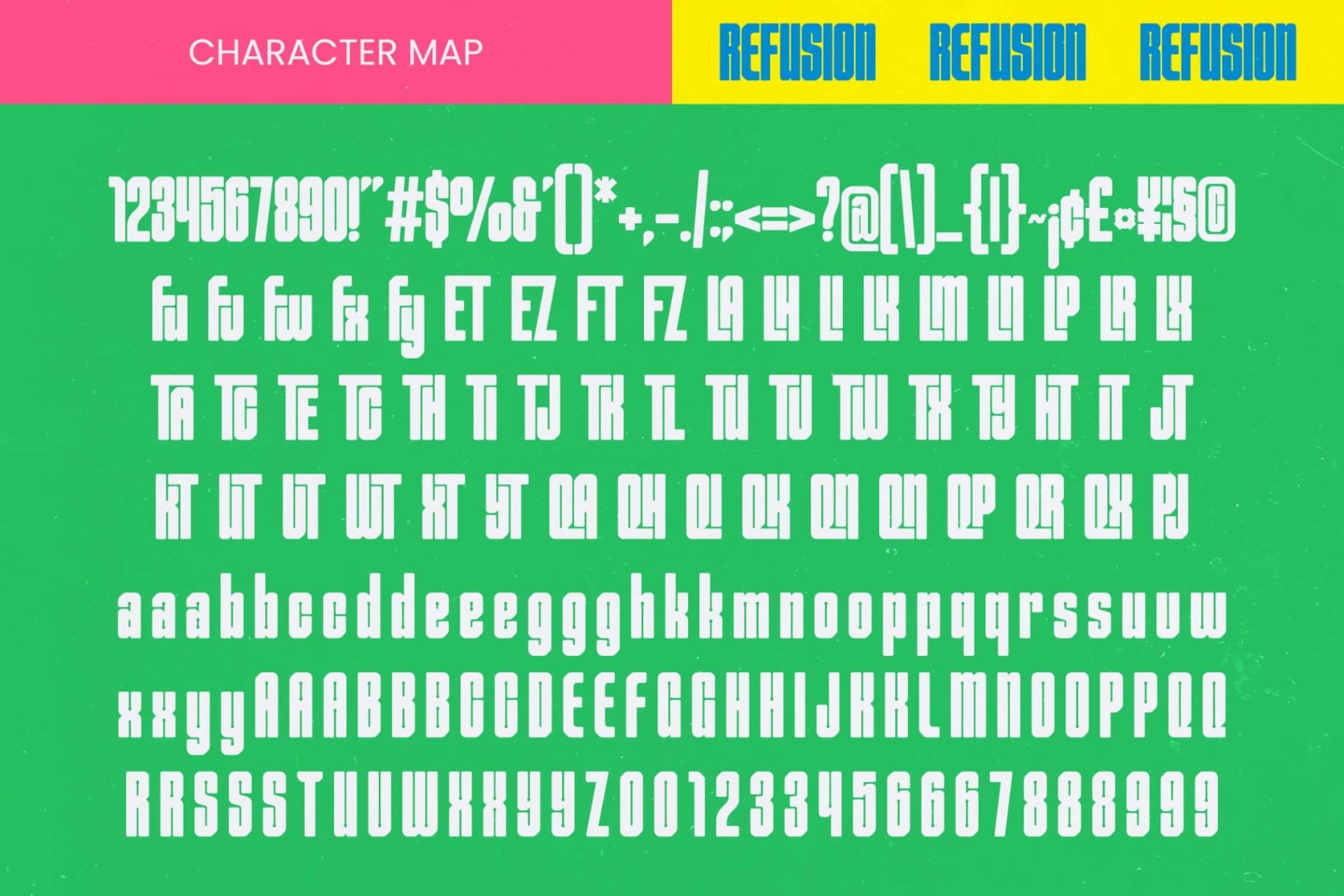 Preview 10 for Refusion – Condensed Sans Serif Display